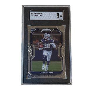 2020 Panini Prizm CeeDee Lamb Rookie SGC 9 Mint #334 Dallas Cowboys